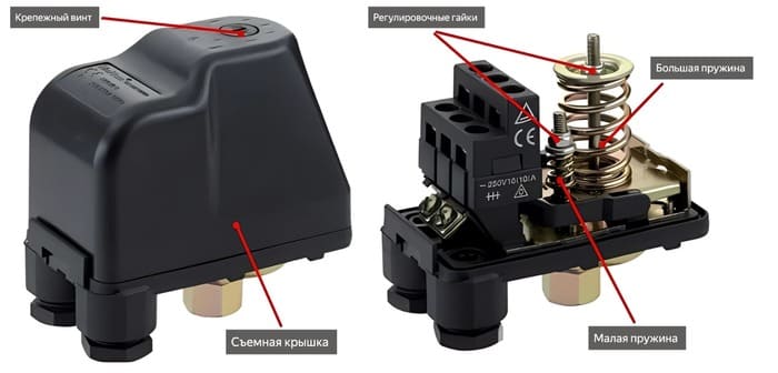 настройка реле давления