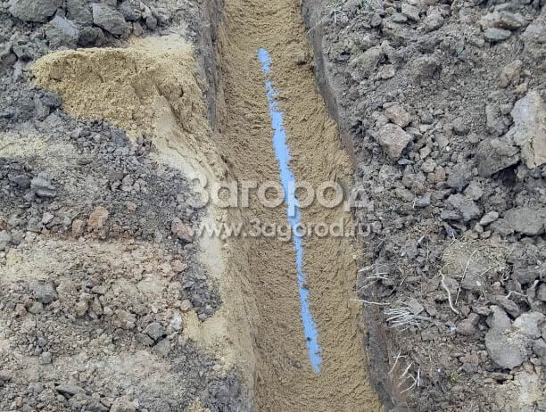Обсыпка трубопровода песком